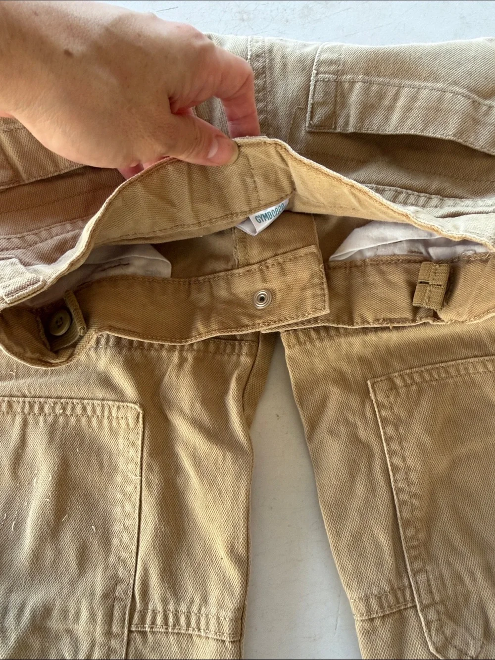 Gymboree Khaki/Tan Cargo Pants with Zippered Knee Pockets